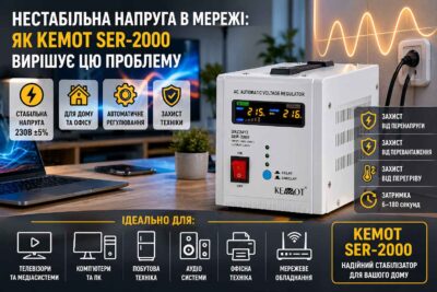 Нестабільна напруга в мережі: як Kemot SER-2000 вирішує цю проблему