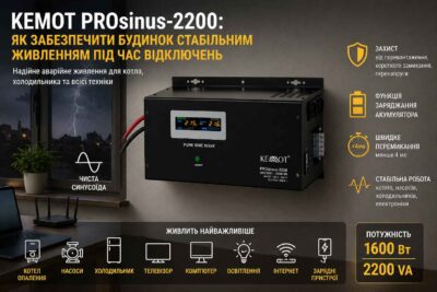 Kemot PROsinus-2200: як забезпечити будинок стабільним живленням під час відключень