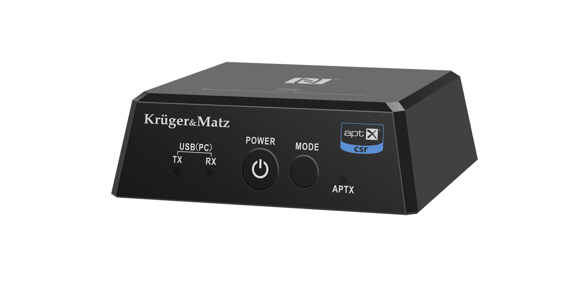 2-в-1 Bluetooth HiFi аудіоприймач та передавач (Apt-X 2-в-1 Krüger&matz KM0352 Bluetooth HiFi аудіоприймач та передавач (Apt-X