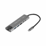 Адаптер (концентратор) USB типу C на HDMI/2x Krüger&matz KM0391 USB 3.0/2x USB типу C/RJ45 - Зображення 2