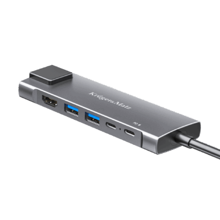 Адаптер (концентратор) USB типу C на HDMI/2x Krüger&matz KM0391.2 USB 3.0/2x USB типу C/RJ45