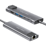 Адаптер (концентратор) USB типу C на HDMI/2x Krüger&matz KM0391.2 USB 3.0/2x USB типу C/RJ45 - Зображення 3