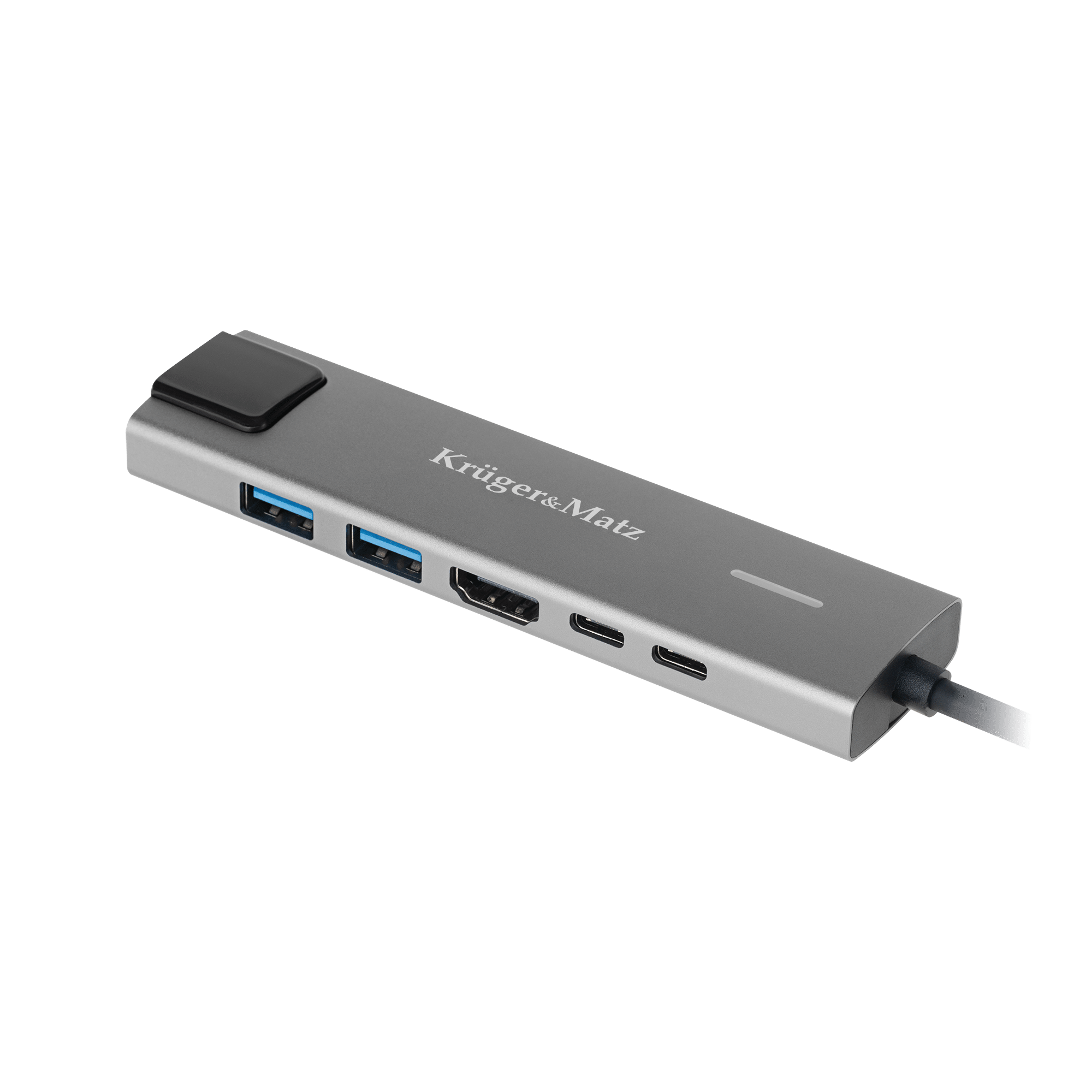 Адаптер (концентратор) USB типу C на HDMI/2x USB 3.0/2x USB типу C/RJ45 Адаптер (концентратор) USB типу C на HDMI/2x Krüger&matz KM0391 USB 3.0/2x USB типу C/RJ45