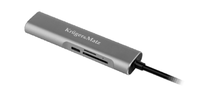 Адаптер (концентратор) USB типу C на порт HDMI/USB 3.0/SD/MicroSD/C Krüger&matz KM0390
