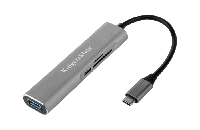 Адаптер (концентратор) USB типу C на порт HDMI/USB 3.0/SD/MicroSD/C Krüger&matz KM0390 - Зображення 2