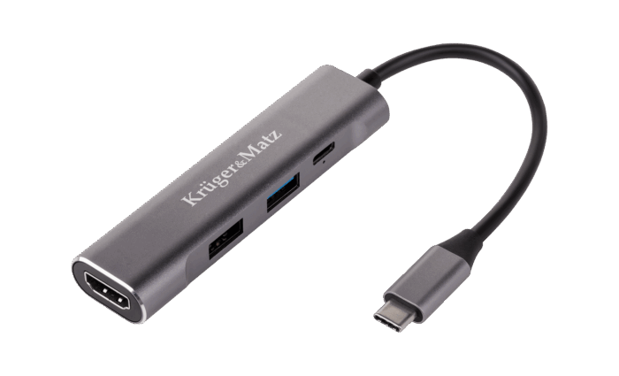Адаптер (концентратор) USB типу C на порт HDMI/USB 3.0/USB Krüger&matz KM0400 2.0/C - Зображення 2