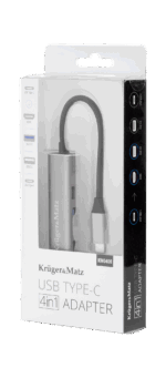 Адаптер (концентратор) USB типу C на порт HDMI/USB 3.0/USB Krüger&matz KM0400 2.0/C - Зображення 4
