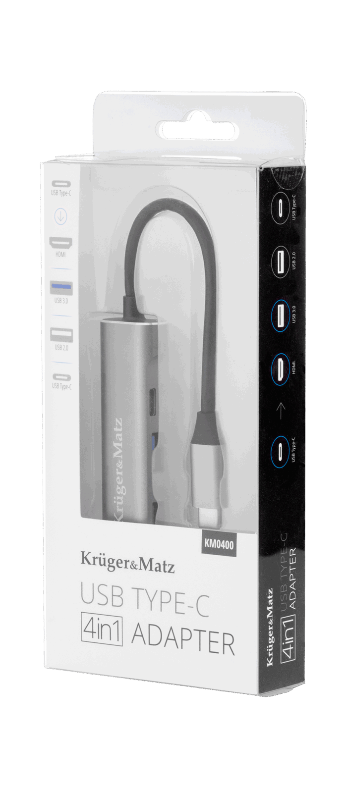 Адаптер (концентратор) USB типу C на порт HDMI/USB 3.0/USB Krüger&matz KM0400 2.0/C - Зображення 4
