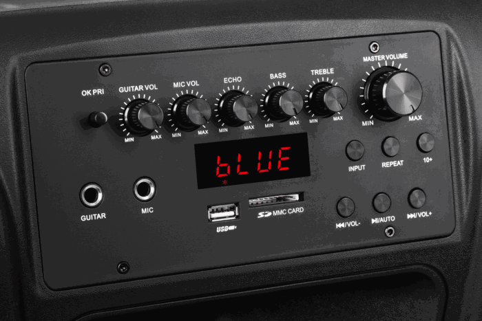 Активний динамік Krüger&matz KM1712 (з 2 бездротовими мікрофонами UHF SD Bluetooth, FM, USB) 40 Вт - Зображення 4