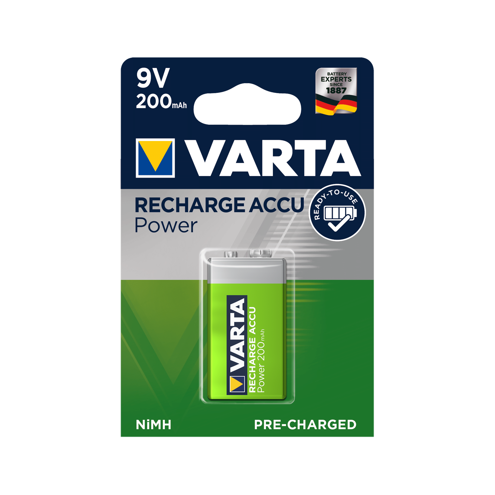 Акумулятор Varta 9V 200mAh Акумулятор Varta BAT0268 9V 200mAh