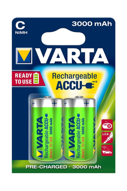 Акумулятор Varta BAT0332 R14 NiMh 3000mAh 2 шт./блістер.