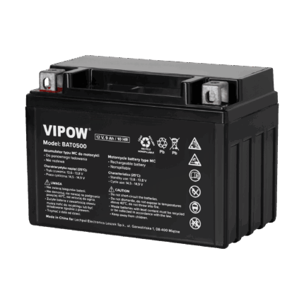 Акумулятор Vipow BAT0500 типу MC для мотоциклів 12V 9Ah