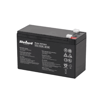 Гелевий акумулятор Rebel BAT0403 12V 7.5Ah