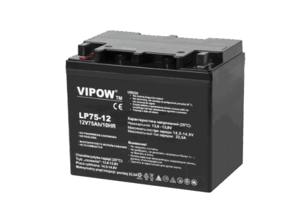 Гелевий акумулятор Vipow BAT0224 12V 75Ah