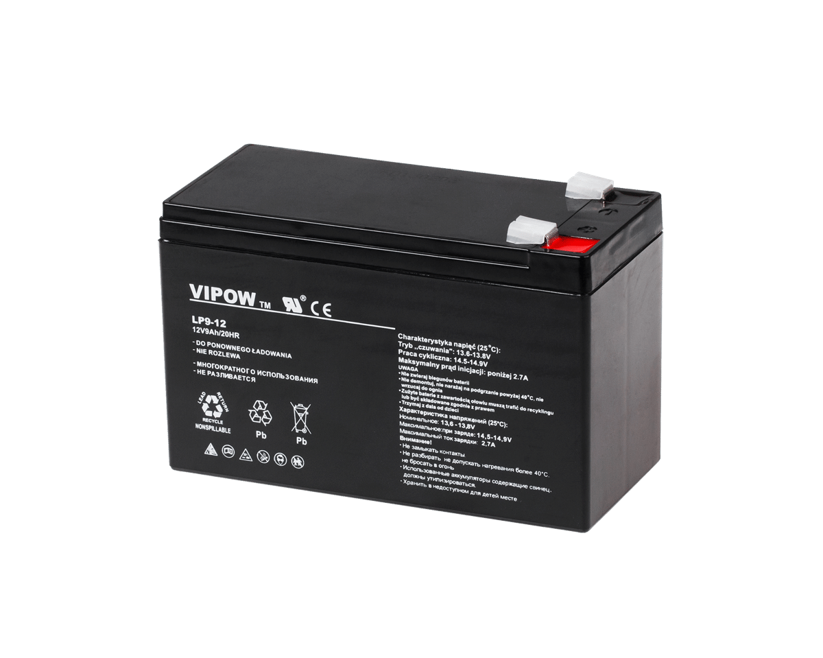Гелевий акумулятор VIPOW 12V 9Ah Гелевий акумулятор Vipow BAT0228 12V 9Ah