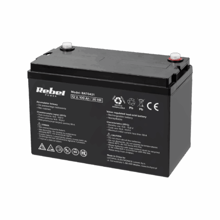 Гелевий акумулятор Rebel BAT0421 12V 100Ah VRLA AGM