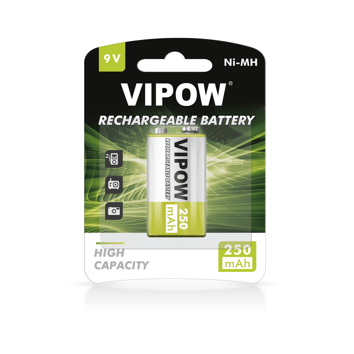 Акумулятори VIPOW HF9 250 мАг Ni-MH Акумулятори Vipow BAT2006 HF9 250 мАг Ni-MH