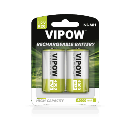 Vipow BAT2005 HR20 4000 мАг Ni-MH акумулятори 2 шт./коробка