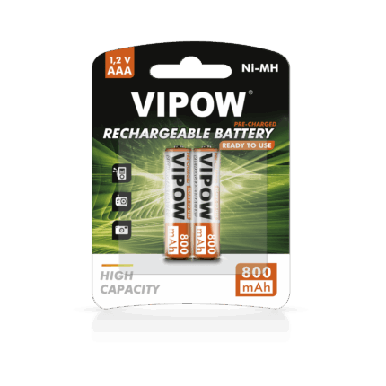 Акумулятор Ni-MH Vipow BAT2002 HR3 800 mAh 2 шт./бл RTU