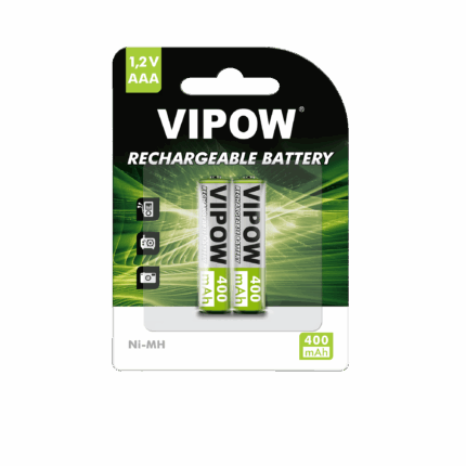 Vipow BAT2008 R03 400 мАг Ni-MH акумулятори 2 шт./коробка