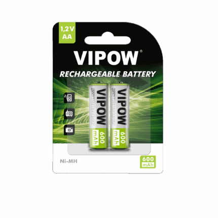 Vipow BAT2009 R06 600 мАг Ni-MH акумулятори 2 шт./коробка