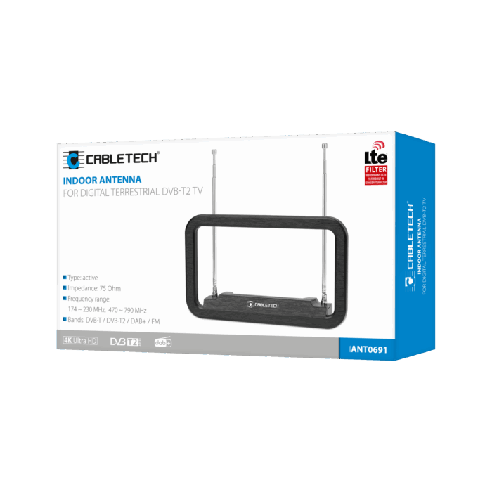 Кімнатна антена для цифрового ефірного телебачення DVB-T2 Cabletech ANT0691 - Зображення 3