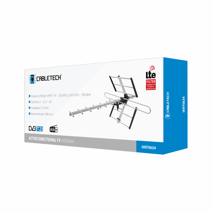 Активна спрямована телевізійна антена Cabletech ANT0634 типу "Yagi" - Зображення 7