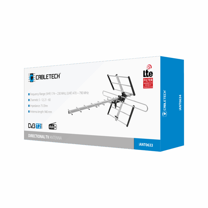 Пасивна спрямована телевізійна антена Yagi від Cabletech ANT0633 - Зображення 6