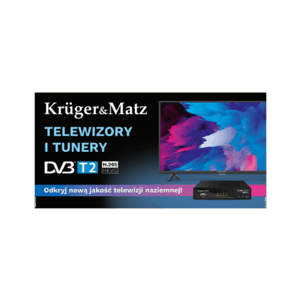 Банер Kruger&Matz MR-KM-105 Телевізори та DVB-T2 тюнери (200 x 100 см)