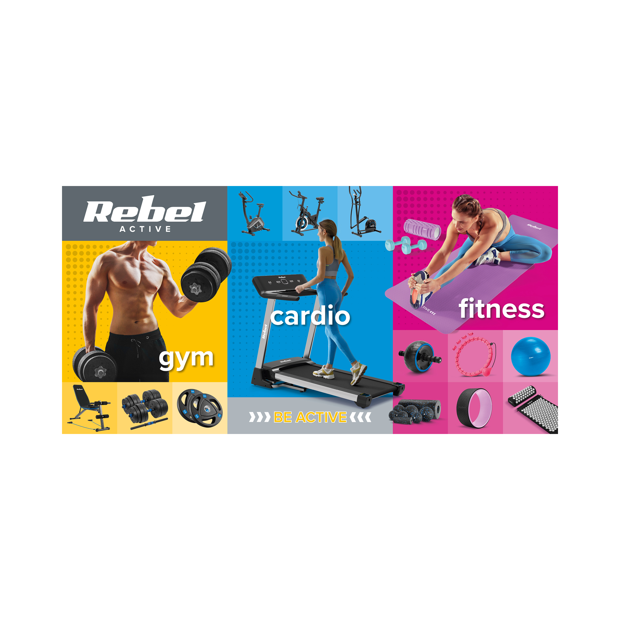 Банер Rebel Active - BE ACTIVE (200 x 100 см) Банер Rebel MR-RB-106 Active - BE ACTIVE (200 x 100 см)