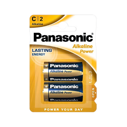 Лужні батарейки Panasonic BAT0293.1 BRONZE LR14 2 шт./білий
