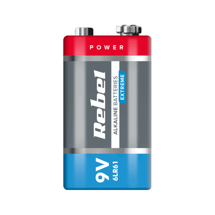 Лужна батарейка Rebel BAT0092B EXTREME 9V 6LR6 - Зображення 2