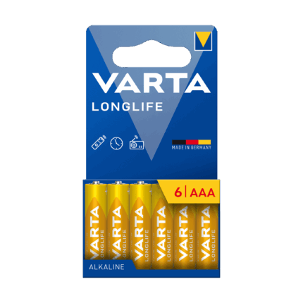 Лужні батарейки Varta BAT0241 LR03 LONGLIFE 6 шт./бл.