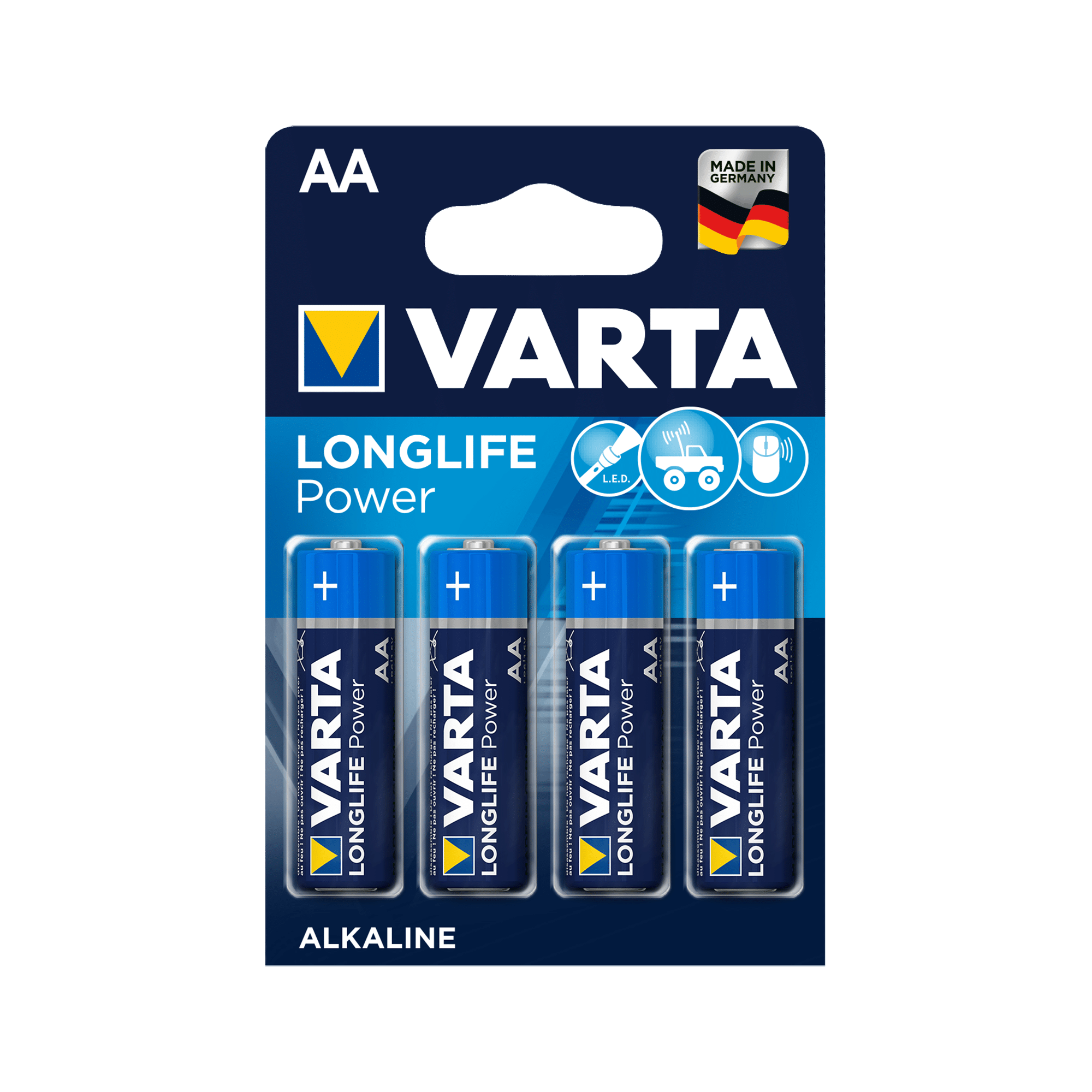 Лужні батарейки VARTA LR06 HIGH ENERGY 4 шт./бл. Лужні батарейки Varta BAT0237 LR06 HIGH ENERGY 4 шт./бл.
