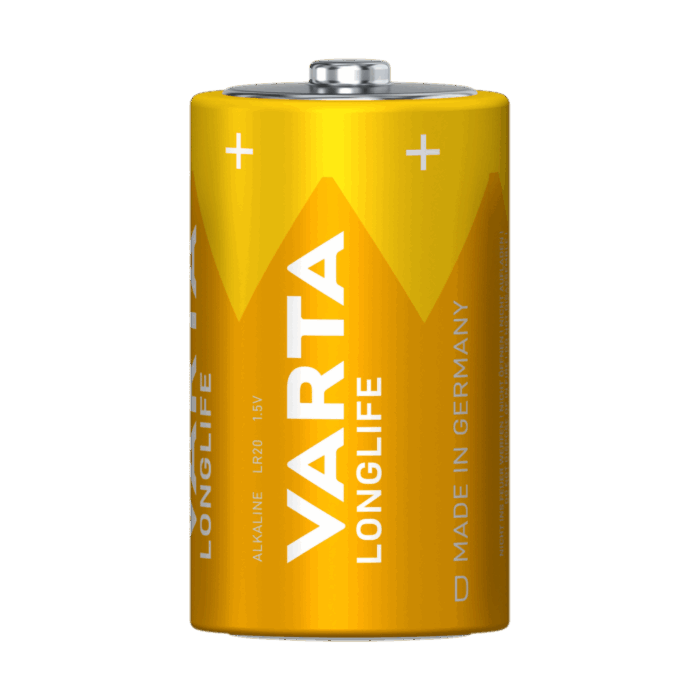 Лужні батарейки Varta BAT0244 LR20 LONGLIFE 2 шт./бл. - Зображення 2