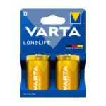 Лужні батарейки Varta BAT0244 LR20 LONGLIFE 2 шт./бл.