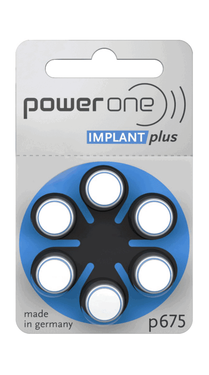 БАТАРЕЙКИ ДЛЯ СЛУХОВОГО АПАРАТУ IMPLANT PLUS POWER ONE Varta BAT0278 675 6 шт./коробка