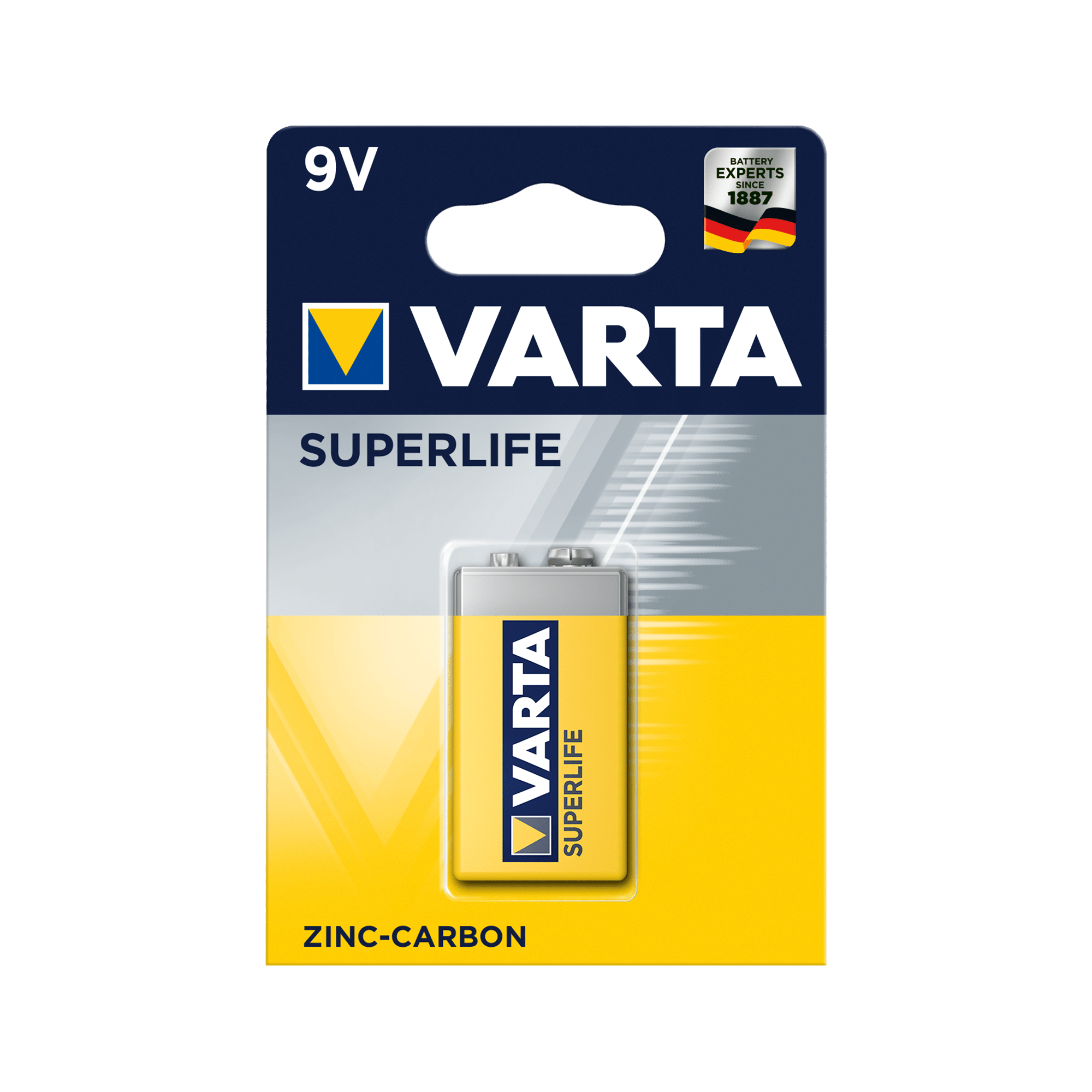 Акумулятор VARTA 9V SUPERLIFE 1 шт. Акумулятор Varta BAT0250 9V SUPERLIFE 1 шт.