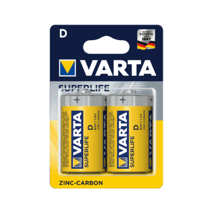 Акумулятор Varta BAT0249 R20 SUPERLIFE 2 шт.