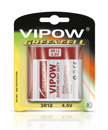 Цинково-вуглецеві батарейки Vipow BAT0085B 3R12 1 шт./бл.