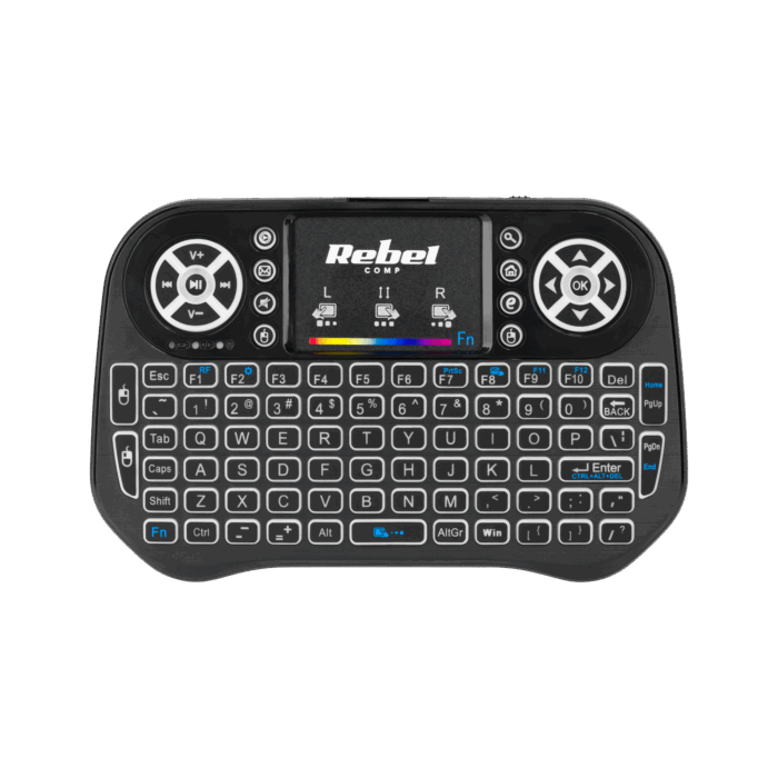 Бездротова клавіатура Rebel KOM0973 Mini Q5 Smart TV BOX - Зображення 2