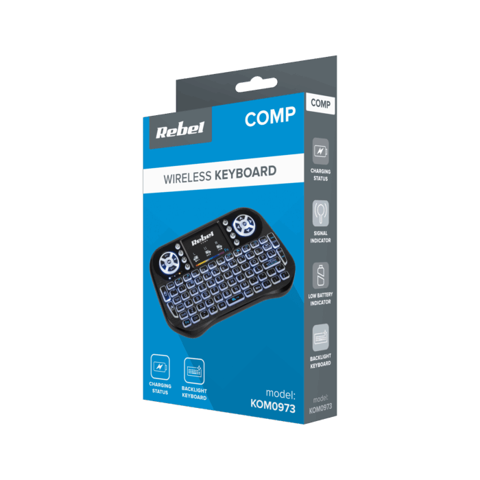 Бездротова клавіатура Rebel KOM0973 Mini Q5 Smart TV BOX - Зображення 6