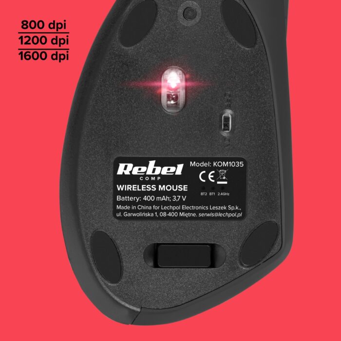 Бездротова вертикальна миша Rebel KOM1035 VM10 - Зображення 11