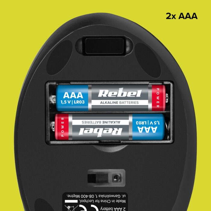 Бездротова вертикальна миша Rebel KOM1036 VM20 - Зображення 12