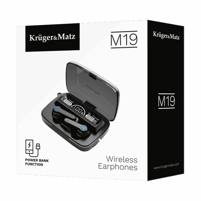 Бездротові навушники-вкладиші Krüger&matz KMPM19 M19 із зовнішнім зарядним пристроєм - Зображення 7