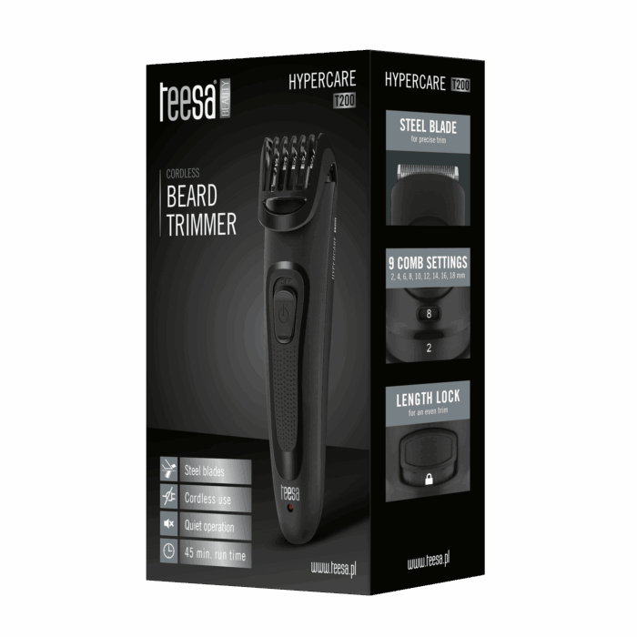 Бездротовий тример для бороди HYPERCARE T200 Teesa TSA0524 - Зображення 8