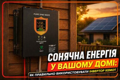 Kemot PROsolar-2500 на практиці: живлення котла, холодильника та техніки без перебоїв