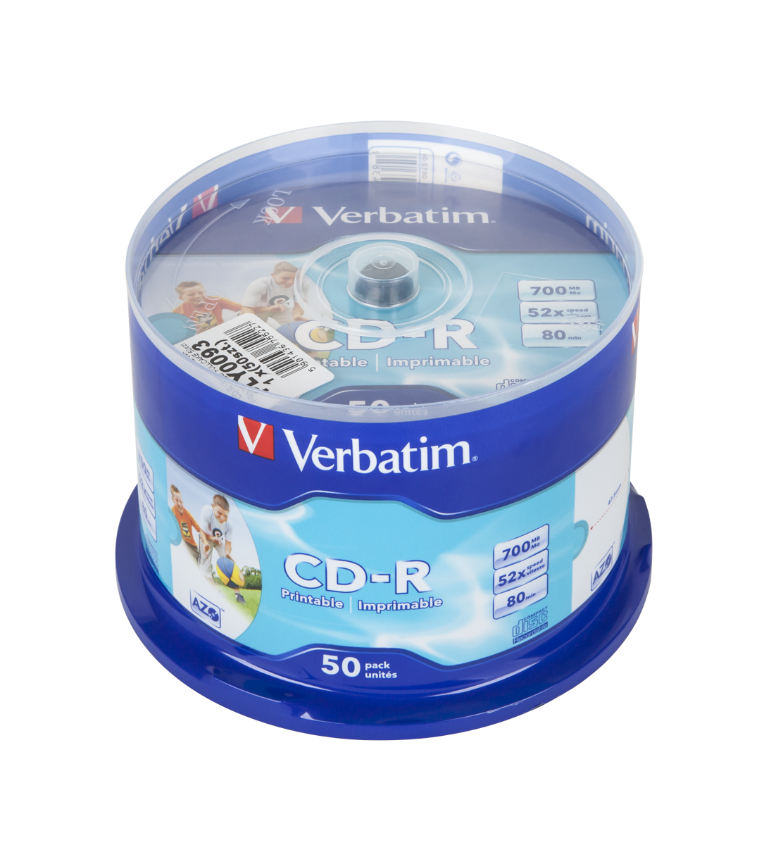 CD-R VERBATIM 700 МБ 52x ДЛЯ ДРУКУ AZO FULLCAKE 50 шт. CD-R Verbatim PLY0093 700 МБ 52x ДЛЯ ДРУКУ AZO FULLCAKE 50 шт.