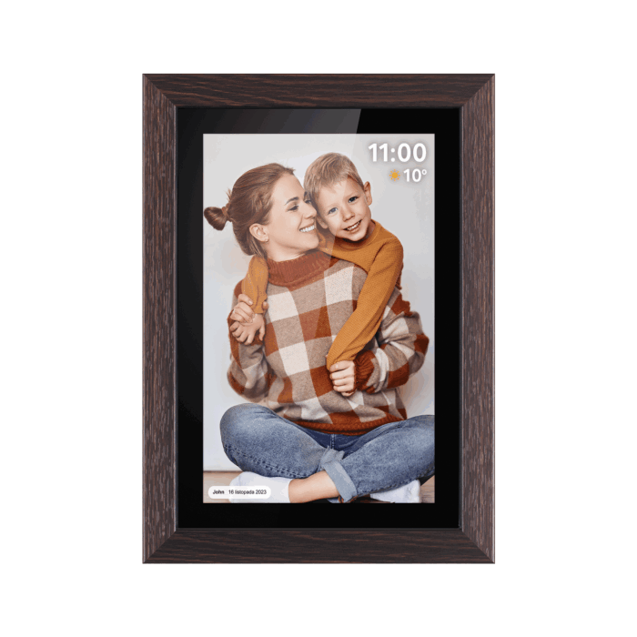 Цифрова фоторамка Kruger&Matz FRAMEO Wi-Fi KM1102 10.1" дерев'яна рамка - Зображення 3