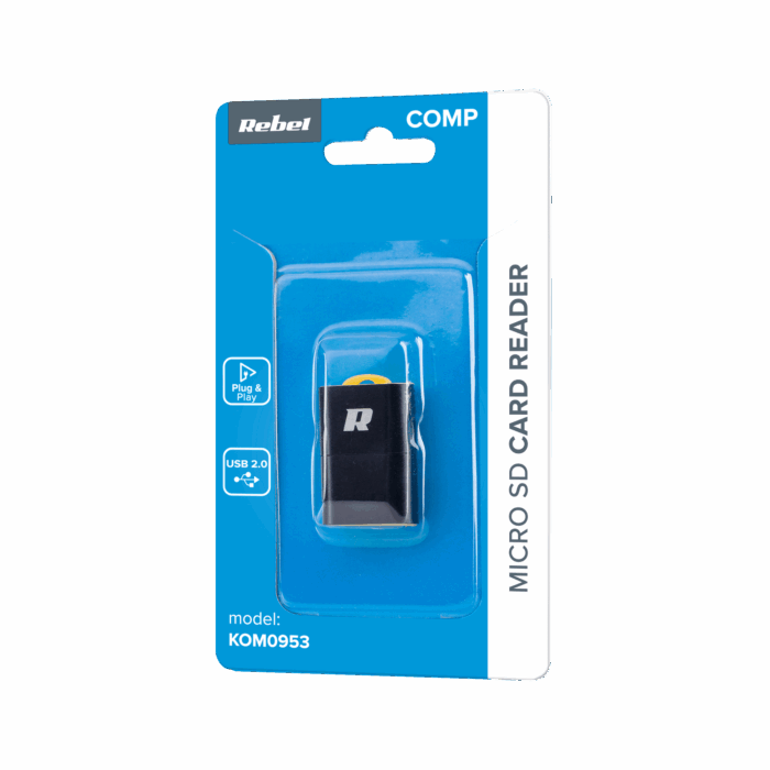 Зчитувач карт MicroSD r60 Rebel KOM0953 mini - Зображення 4